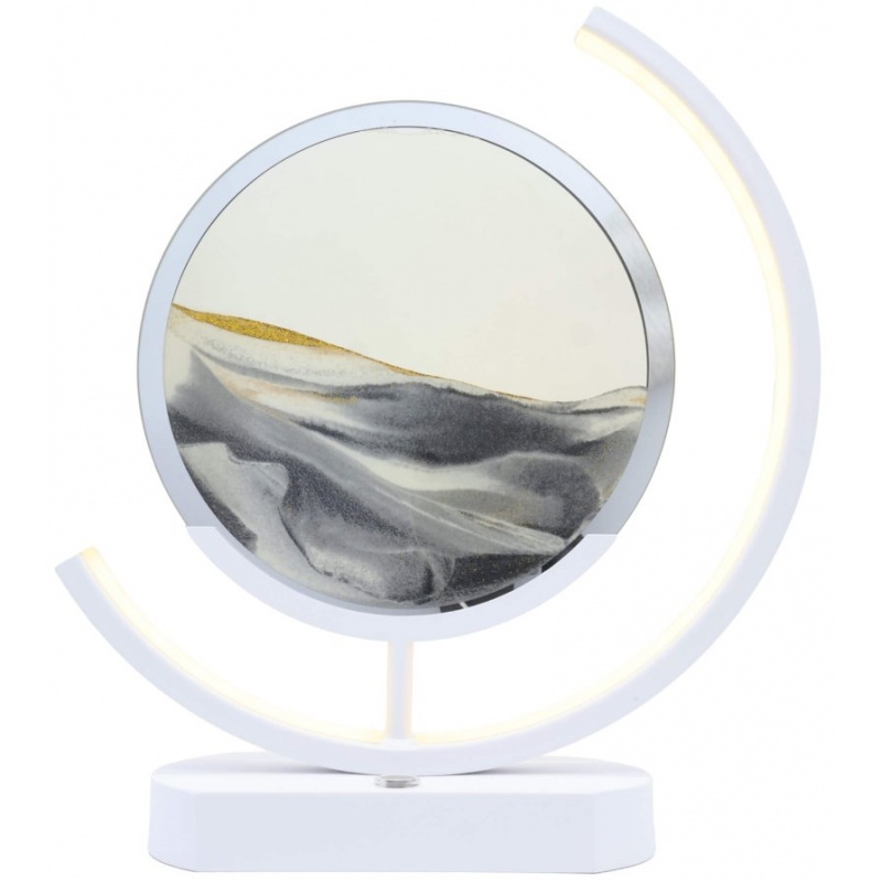 Lampe à Sable Mouvant LED Design 32 cm – Ambiance Relaxante - Gris Esoterra