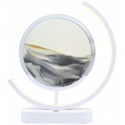 Lampe à Sable Mouvant LED Design 32 cm – Ambiance Relaxante - Gris Esoterra