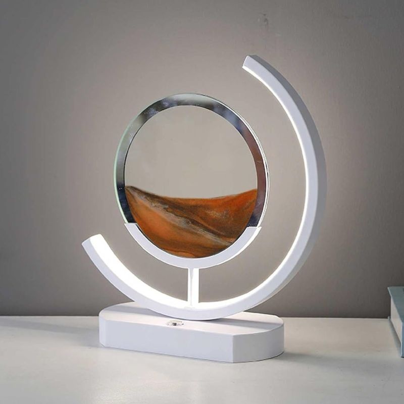 Lampe à Sable Mouvant LED Design 32 cm – Ambiance Relaxante - Orange Esoterra