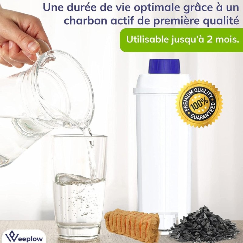 Cartouche filtrante à eau O’Pure 1D pour machine à café expresso DeLonghi ECAM