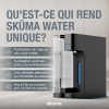 Avantages du Sküma Water : eau pure, écoresponsable, sans plastique et personnalisable