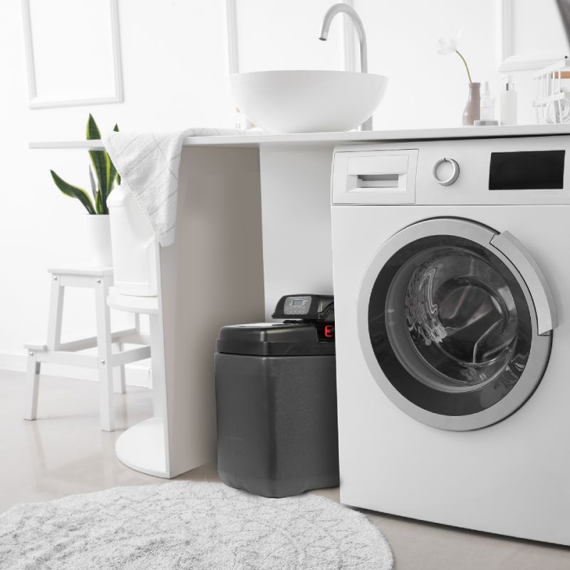 Installation adoucisseur d’eau Ecosoft Pink 100 dans un espace réduit