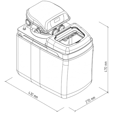 Dimensions adoucisseur d'eau Ecosoft Pink 100 (FU1013CABDVUPBT)