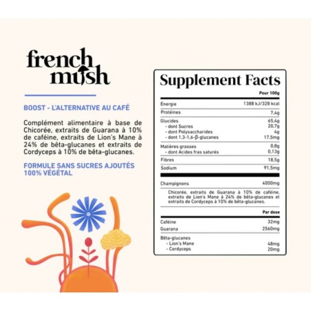 Boisson Boost - Chicorée, Guarana & Champignons French Mush