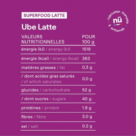 Ube Latte - 125 gr nüMorning
