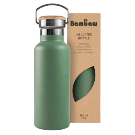 Bouteille en inox 750 ml Vert Sauge Bambaw - Bambaw