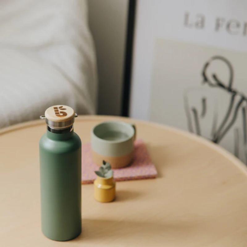 Bouteille en inox 750 ml Vert Sauge Bambaw