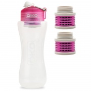 Pack Gourde filtrante 1L Rose + 2 filtres ÖKO