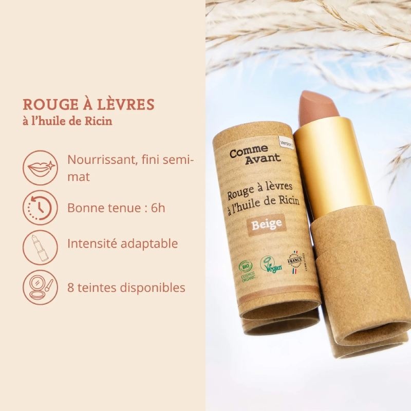 Rouge à lèvres à l'huile de ricin - Rose Comme Avant