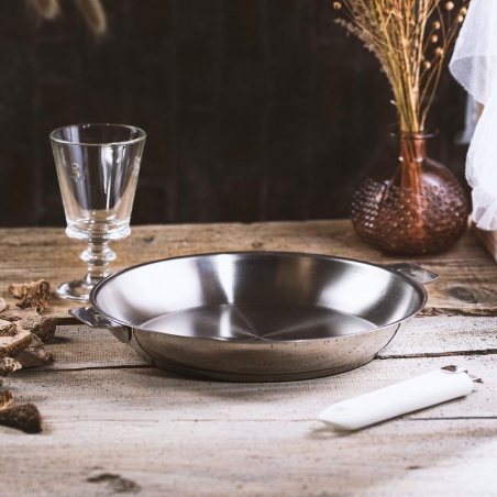 Poêle inox Mutine 28 cm amovible Cristel