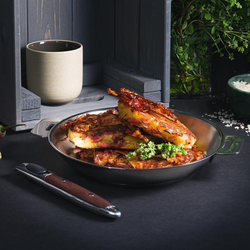 Poêle inox Mutine 28 cm amovible Cristel