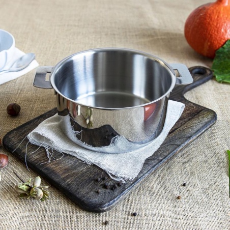 Série de 3 casseroles Mutine + poignée amovible Cristel