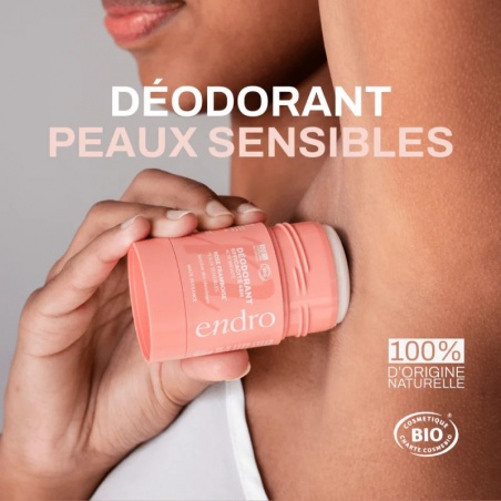 Déodorant stick rechargeable 48h Rose Framboise Endro Cosmétiques