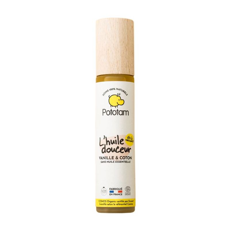 Huile douceur Bébé pour le corps Pototam - Vanille & Coton - 50 ml