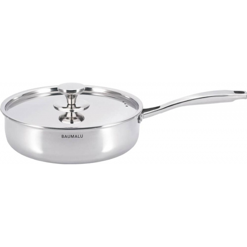 Sauteuse inox 24 cm Triplinox avec couvercle Baumalu