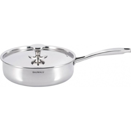 Sauteuse inox 24 cm Triplinox avec couvercle Baumalu - Baumalu