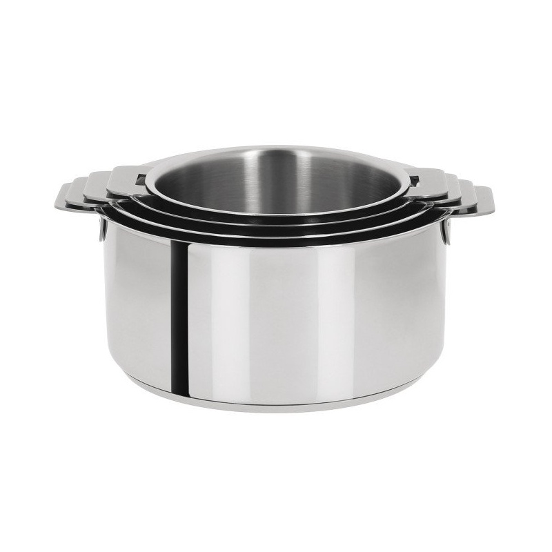 Série de 4 casseroles Mutine + 2 poignées amovibles Zénith Cristel