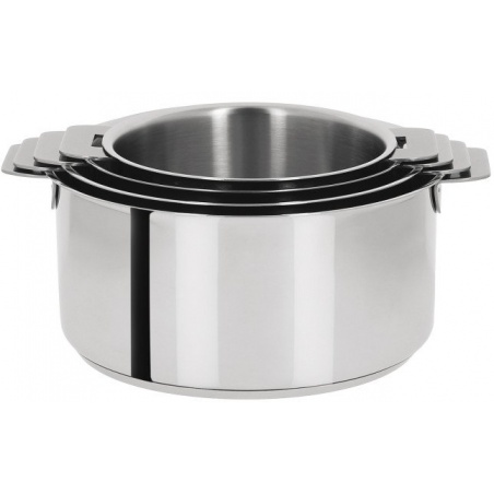 Série de 4 casseroles Mutine + 2 poignées amovibles Zénith Cristel