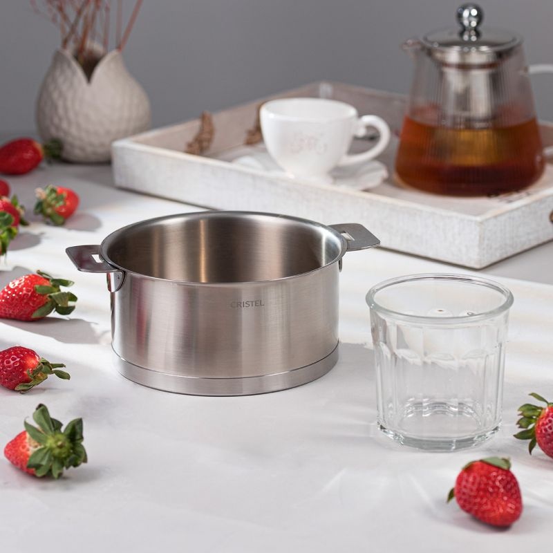 Série de 4 casseroles Strate + 2 poignées amovibles Zénith Cristel