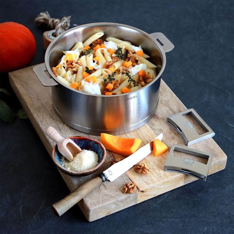 Série de 4 casseroles Strate + 2 poignées amovibles Zénith Cristel