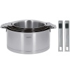 Série de 4 casseroles Strate + 2 poignées amovibles inox Strate