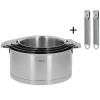 Série de 4 casseroles Strate + 2 poignées amovibles Zénith Cristel
