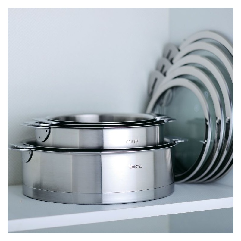 Casserole inox Strate amovible 12 cm Cristel