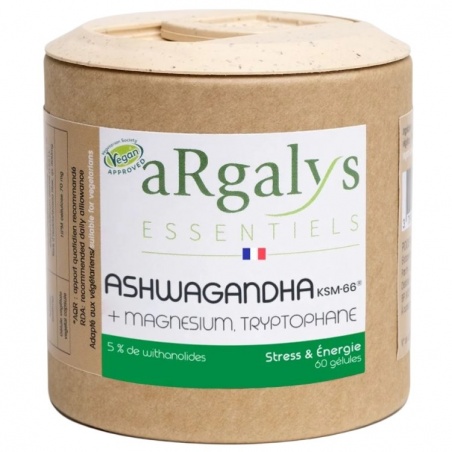 Ashwagandha KSM-66® + Magnésium + Tryptophane Argalys - Argalys