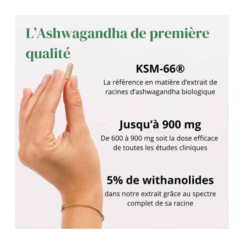 Ashwagandha KSM-66 haute qualité - Argalys