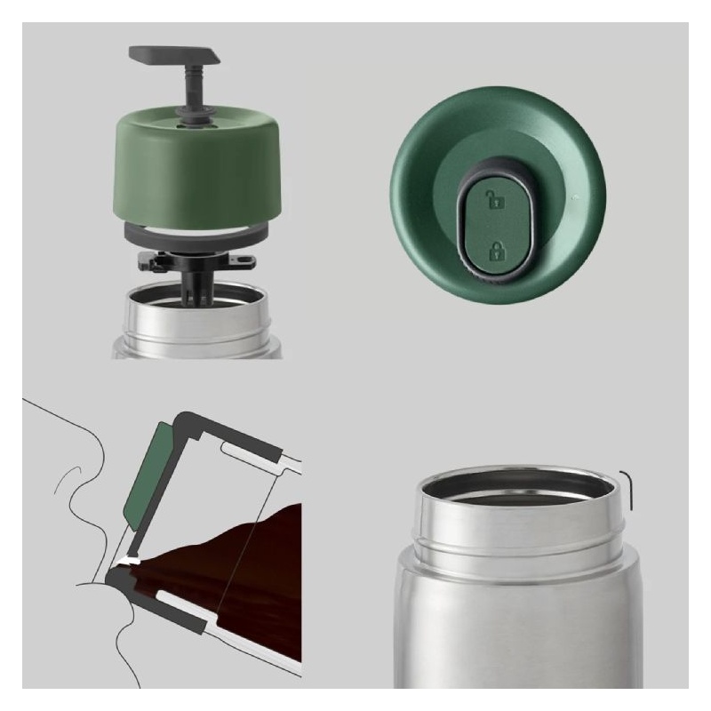 Travel Mug isotherme - Vert Olive Black + Blum