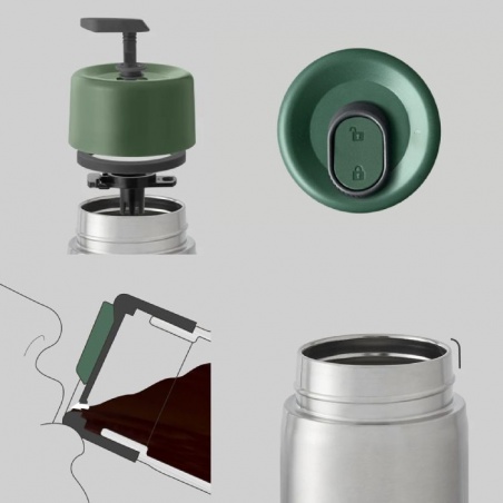 Travel Mug isotherme - Vert Olive Black + Blum