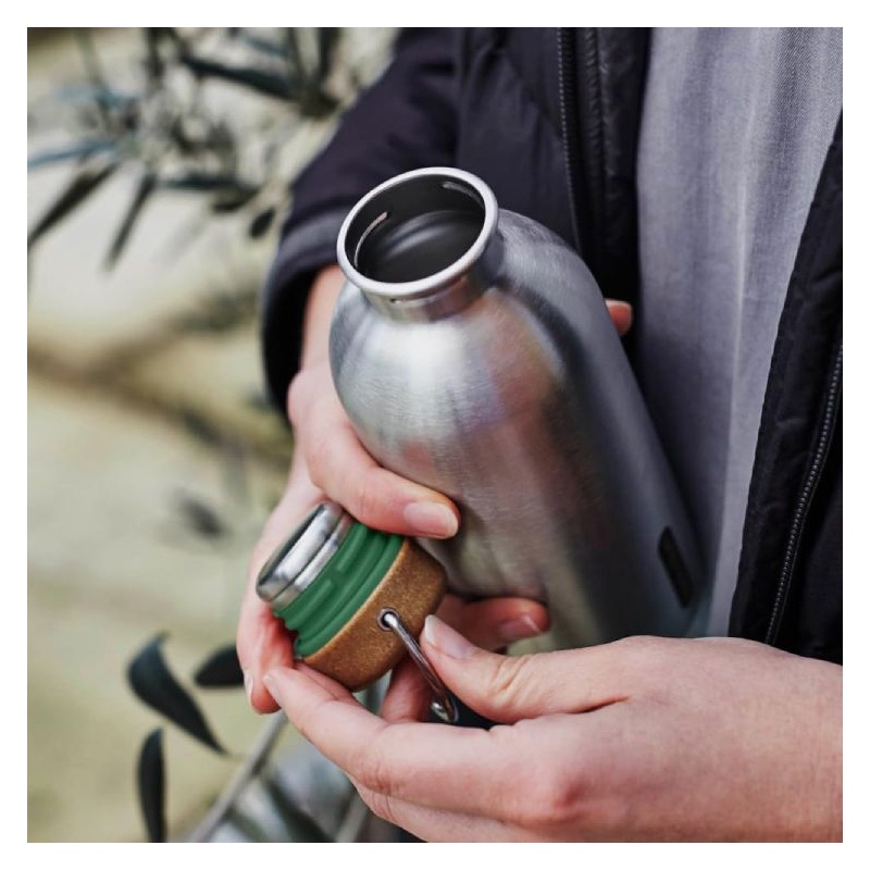 Bouteille en inox 600ml - Vert Olive Black + Blum