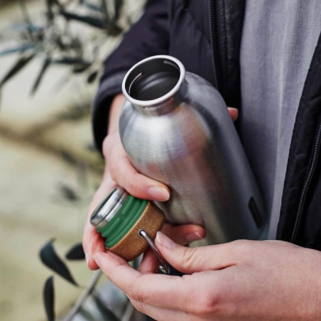 Bouteille en inox 600ml - Vert Olive Black + Blum