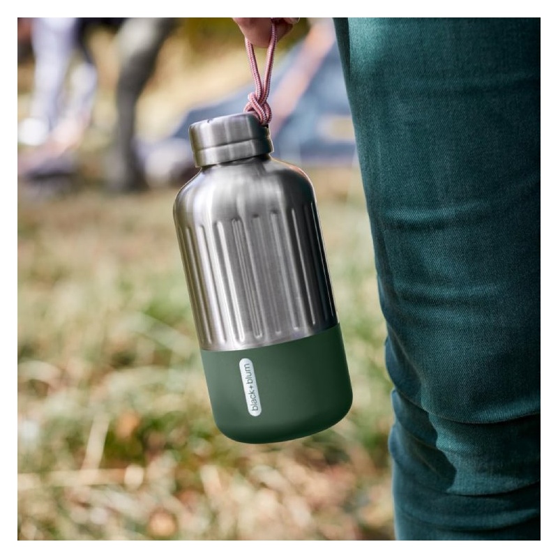 Gourde isotherme Explorer en inox 650ml - Olive Black + Blum