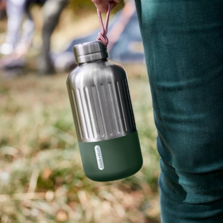 Gourde isotherme Explorer en inox 650ml - Olive Black + Blum