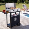 Plancha gaz LA PLANCHA INOX Duo Edition 260 + chariot + couvercle inox Le Marquier