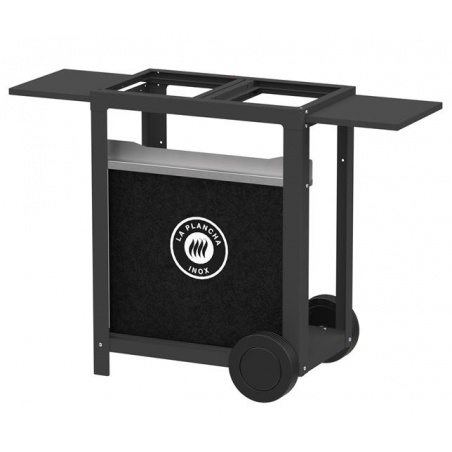 Plancha gaz LA PLANCHA INOX Duo Edition 260 + chariot + couvercle inox Le Marquier