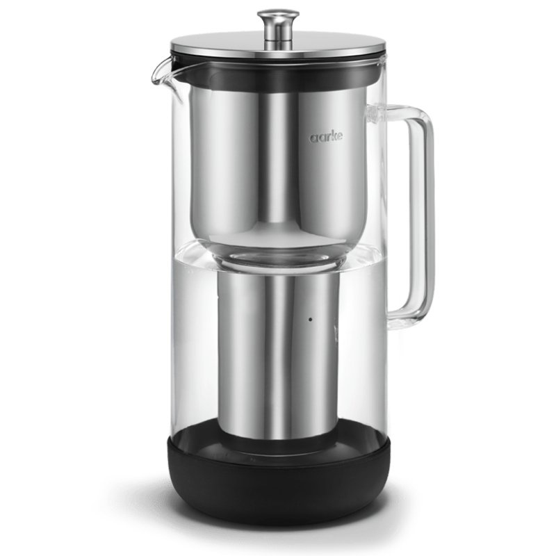 Carafe filtrante Aarke Purifier 1.18 L en verre et inox