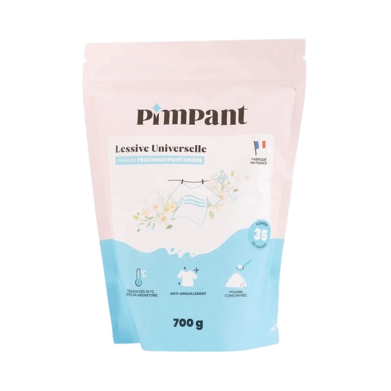 Lessive couleurs en poudre - Recharge 700g Pimpant