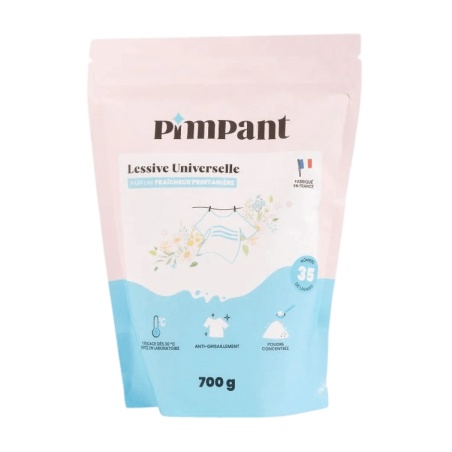 Lessive couleurs en poudre - Recharge 700g Pimpant - Pimpant