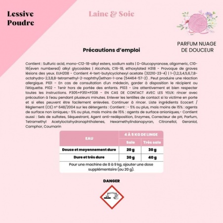 Lessive Laine & Soie en poudre - Recharge 700g Pimpant