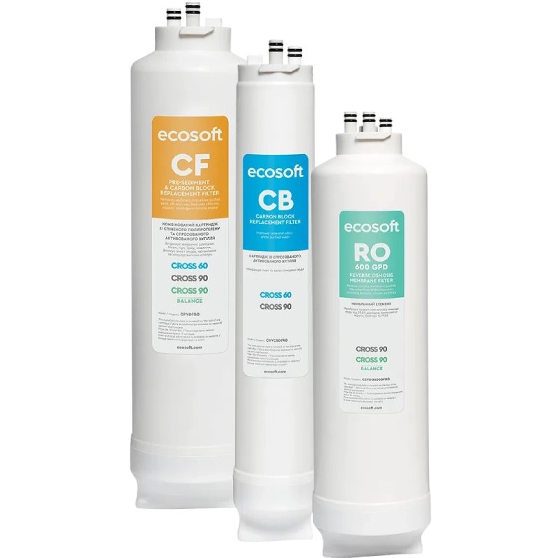 Lot de 3 filtres de remplacement CROSS 90 Ecosoft