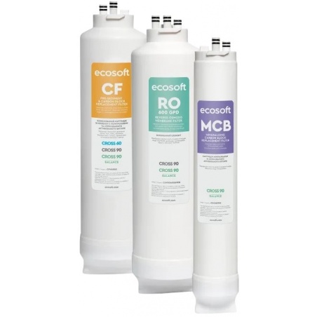 Lot de 3 filtres de remplacement CROSS 90 Balance (avec minéralisation) Ecosoft - Ecosoft