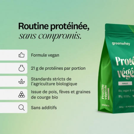 Protéine végétale Bio - Vanille Greenwhey