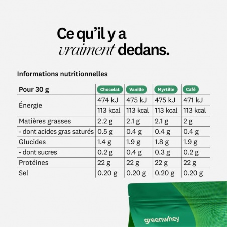 Protéine végétale Bio - Vanille Greenwhey