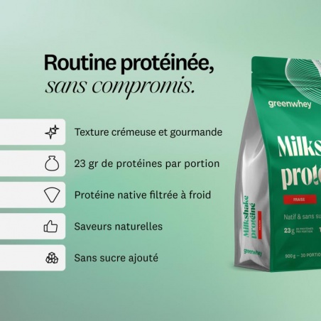 Milkshake protéiné - Vanille Greenwhey