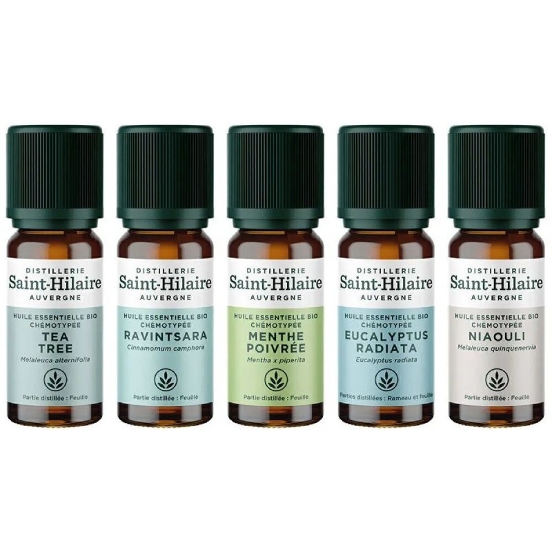 Coffret 5 Huiles essentielles Bio pour l'Hiver Distillerie Saint-Hilaire