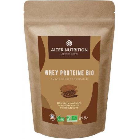 Whey protéine bio 500gr - Cacao - Alter Nutrition - Alter Nutrition