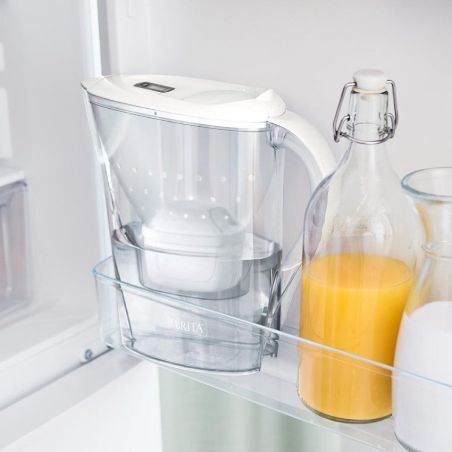 Carafe filtrante BRITA Marella blanche compatible porte de réfrigérateur