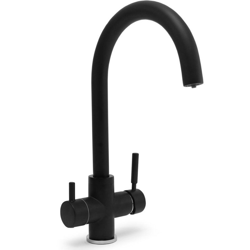 Robinet 3 voies Gliano BR301 - Noir mat